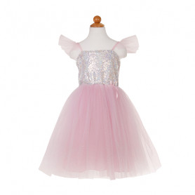 Silver/pink princess dress with sequins - Girl costume