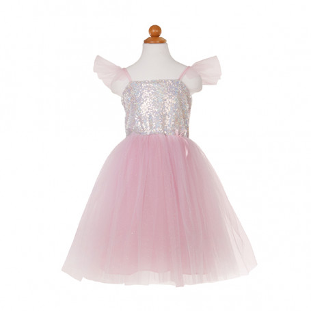 Silver/pink princess dress with sequins - Girl costume