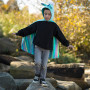 Reversible light blue unicorn/dragon cape - 5/6 years old - Child costume