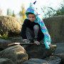 Reversible light blue unicorn/dragon cape - 5/6 years old - Child costume