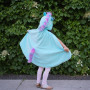 Reversible light blue unicorn/dragon cape - 5/6 years old - Child costume