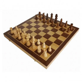 Marquetry folding chessboard 38cm
