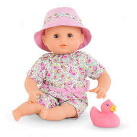 Poupon Bébé Bain Coralie 30 cm et son canard - Jardin en Fleurs