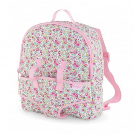 Floral backpack for baby doll - My First Baby Doll Corolle 30 cm