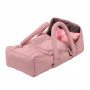Old pink travel bassinet for babies up to 42 cm