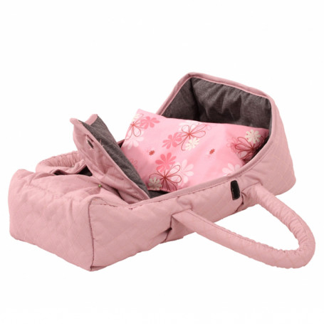 Old pink travel bassinet for babies up to 42 cm