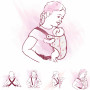 Porte-bébé ventral - Gris et rose