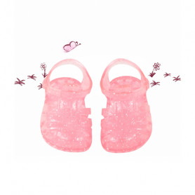 Chaussures sandales type méduses roses pour poupée 27-30cm