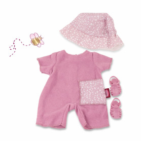 Pink jumpsuit with bob for 30-33cm doll