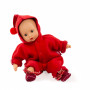 Red jumpsuit with hood for 30-33cm doll