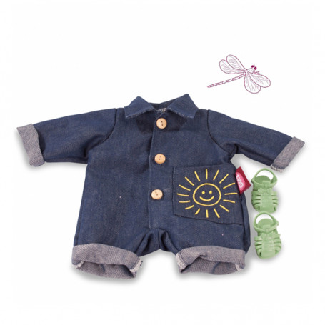 Denim jumpsuit for 30-33cm doll