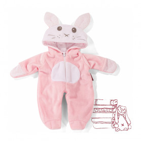 Combinaison Lapin rose pour poupée 30-33cm