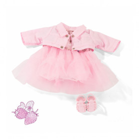 Pink tutu dress/jacket/shoes set for 30-33cm doll