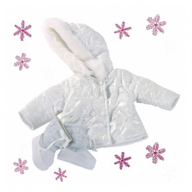 Winter white jumpsuit for 36cm doll