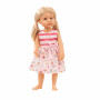 Wonderland pink spring pattern dress for 36cm doll