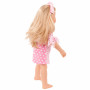 Pink Lacery dress and headband for 45-50cm doll