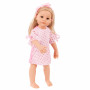 Pink Lacery dress and headband for 45-50cm doll