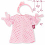 Pink Lacery dress and headband for 45-50cm doll