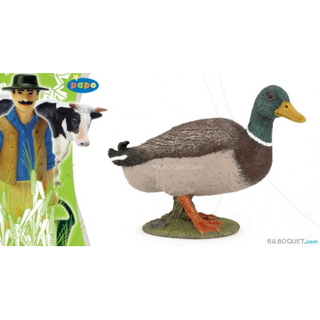 Canard colvert figurine en plastique Papo