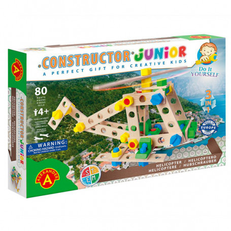 Constructor Junior 3x1 Wood - Helicopter