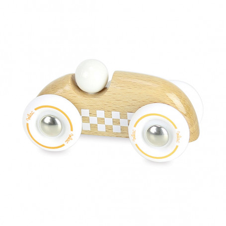 Voiture en bois Mini Rallye Checkers - Bois naturel