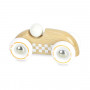 Voiture en bois Mini Rallye Checkers - Bois naturel