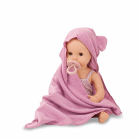 Bath Doll Aquini 33 cm- Taupe coat - with 10 accessories