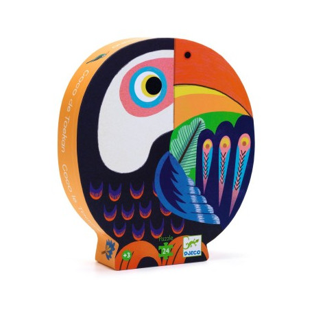 Coco Le Toucan - 24 pièces silhouette puzzle