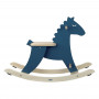 Hudada Cheval à bascule bleu avec arceau amovible
