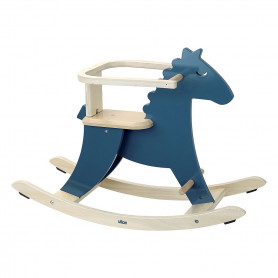 Hudada Blue Rocking Horse with Bow