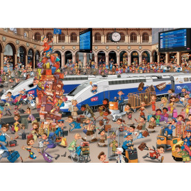 Puzzle 1000 pièces - François Ruyer - Train Station