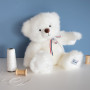 French bear 35cm powder white - Maïlou Tradition