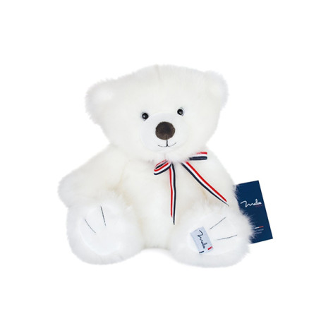 French bear 35cm powder white - Maïlou Tradition