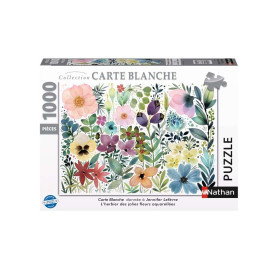 Puzzle 1000 pièces - Jennifer Lefèvre - The herbarium of pretty watercolor flowers