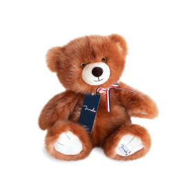 The French bear 35cm iced brown - Maïlou Tradition