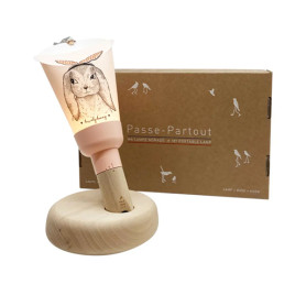 Taupe 5-in-1 portable lamp box - Rabbit So Sweet