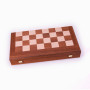 Backgammon and chess 38cm mahogany