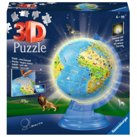 Puzzle 180 pièces - Globe 3D lumineux
