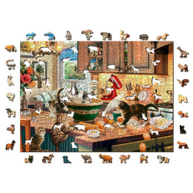 Puzzle en bois La cuisine des chatons - 1010 pièces