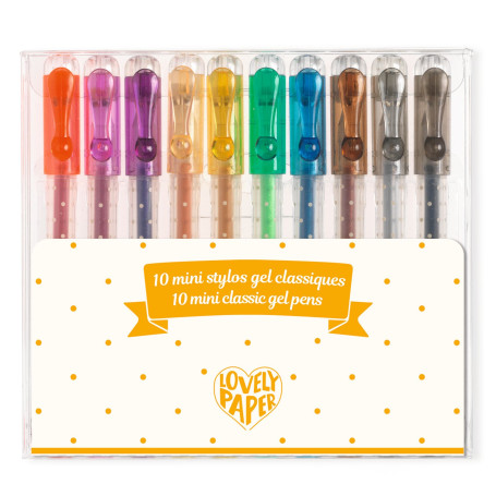 A set of 10 mini gel pens