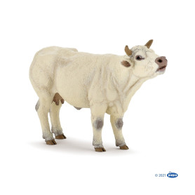 Vache Charolaise meuglant - Figurine Papo