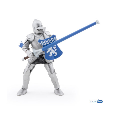 Lion blue knight with spear  - Figurine Papo