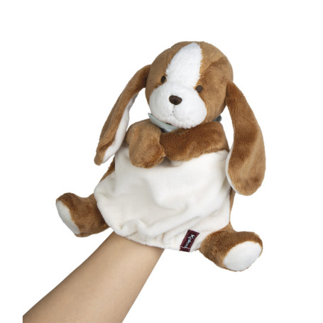 Doudou marionnette 24 cm Chien Tiramisu  - Les amis de Kaloo