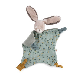 Doudou plat lapin sauge - Trois petits lapins