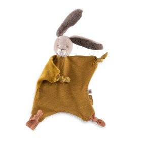 Doudou plat lapin ocre - Trois petits lapins