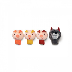 The wolf and the 3 little pigs fingerpuppets