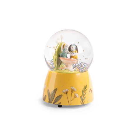 Musical snow globe - Three little rabbits