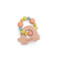 Wooden and silicone turtle teething ring rattle - Three little rabbits