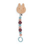 Rabbit wooden and silicone pacifier clip - After the rain