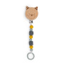 Wooden and silicone cat pacifier clip - Les moustaches